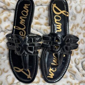 NEW Sam Edelman Black Patent Sandals sz 8.5